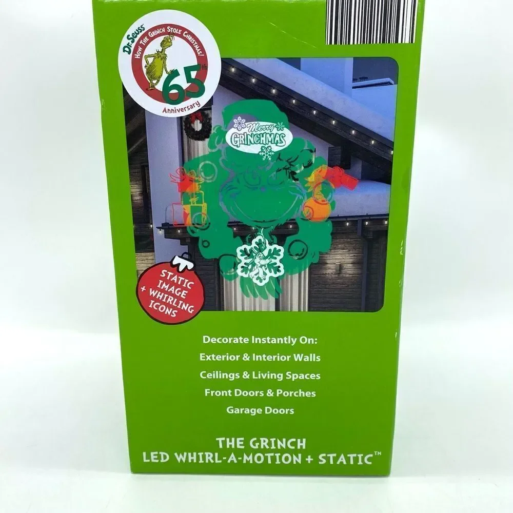 The Grinch LED Whirl A Motion and Static Projector Light Show New
